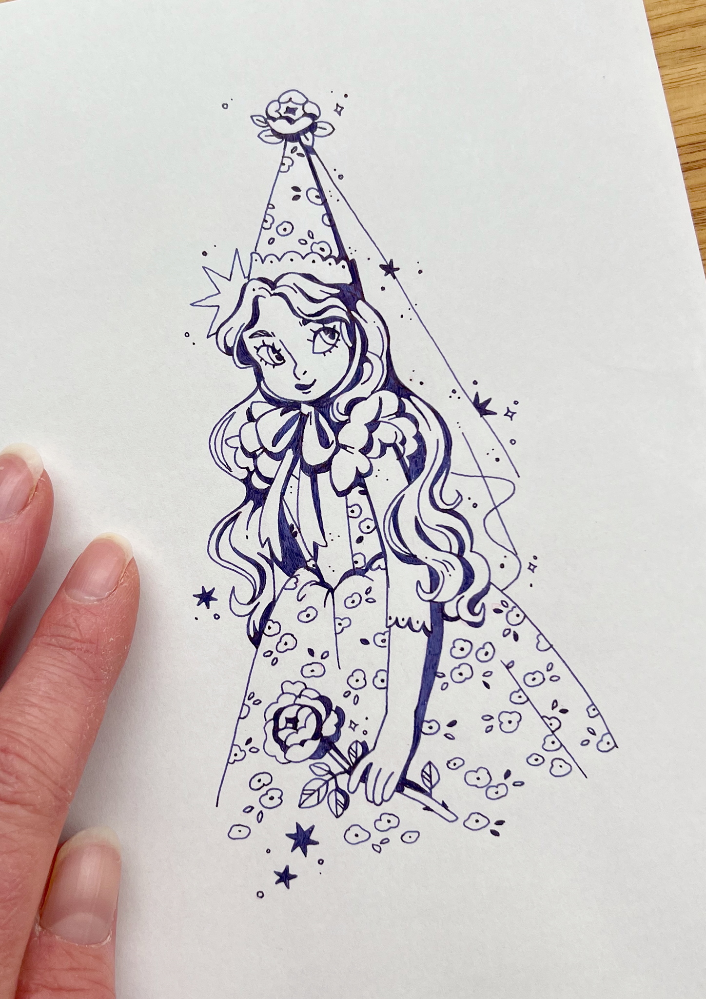 Blue princess - Original Illustration