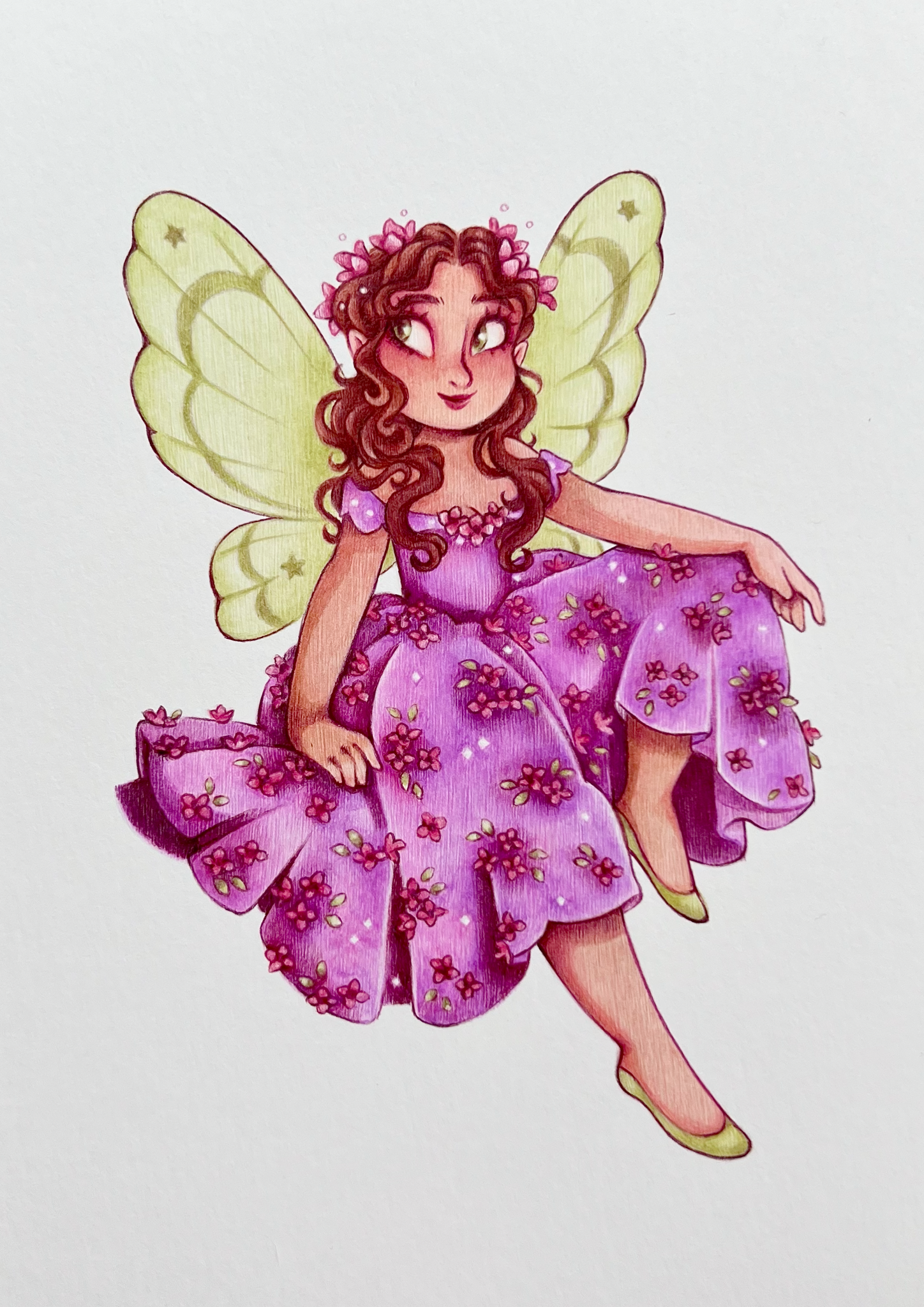 Bright lilac faerie - Original Illustration