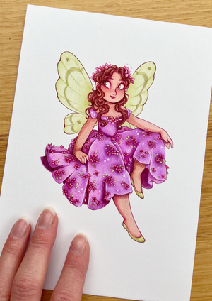 Bright lilac faerie - Original Illustration