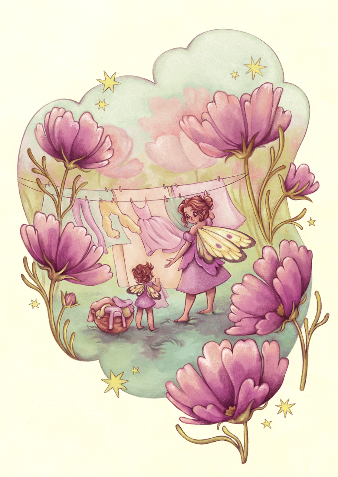 Spring Laundry - Fine Art Print