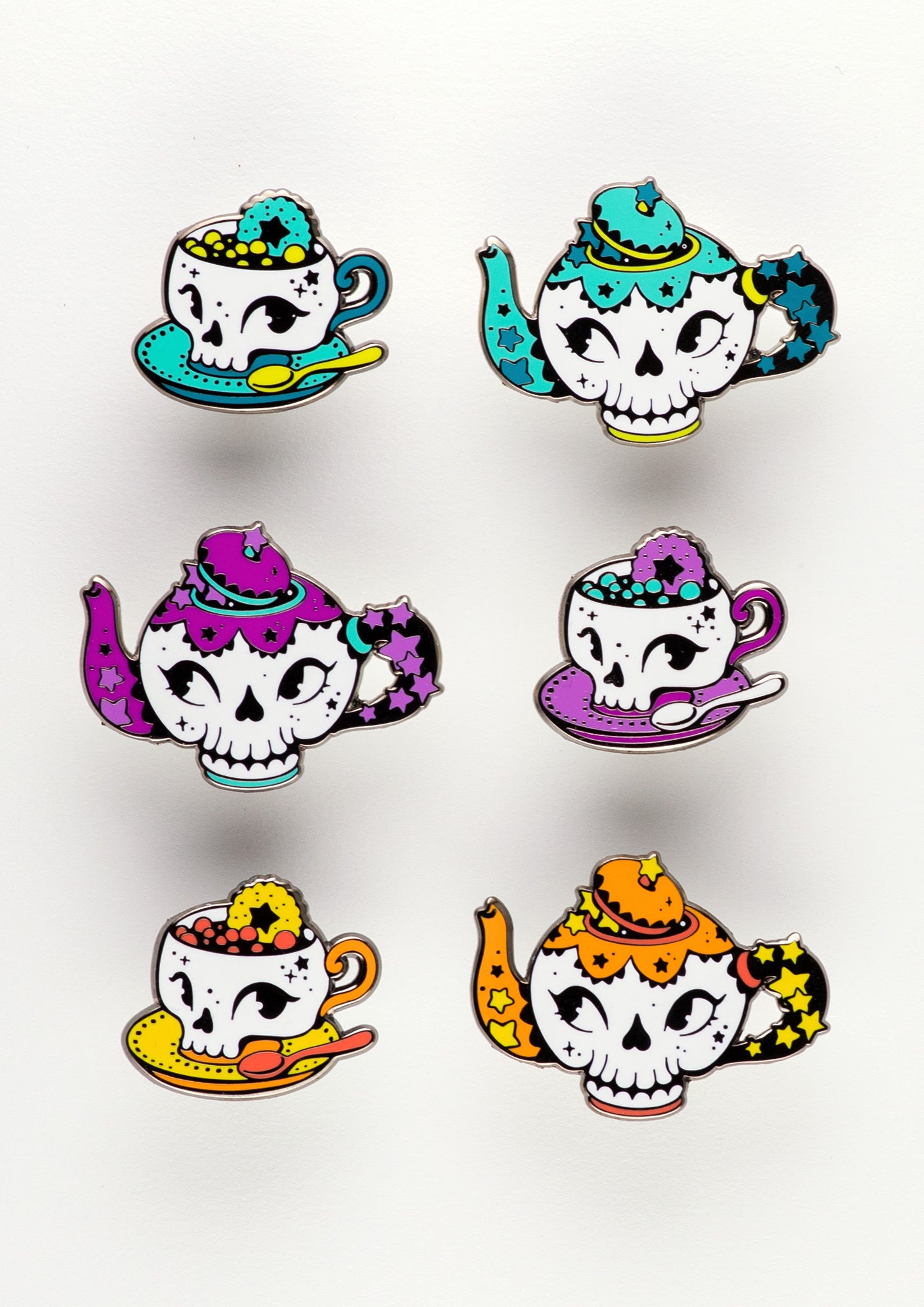 Baba Yaga's Bony Tea Enamel Pins