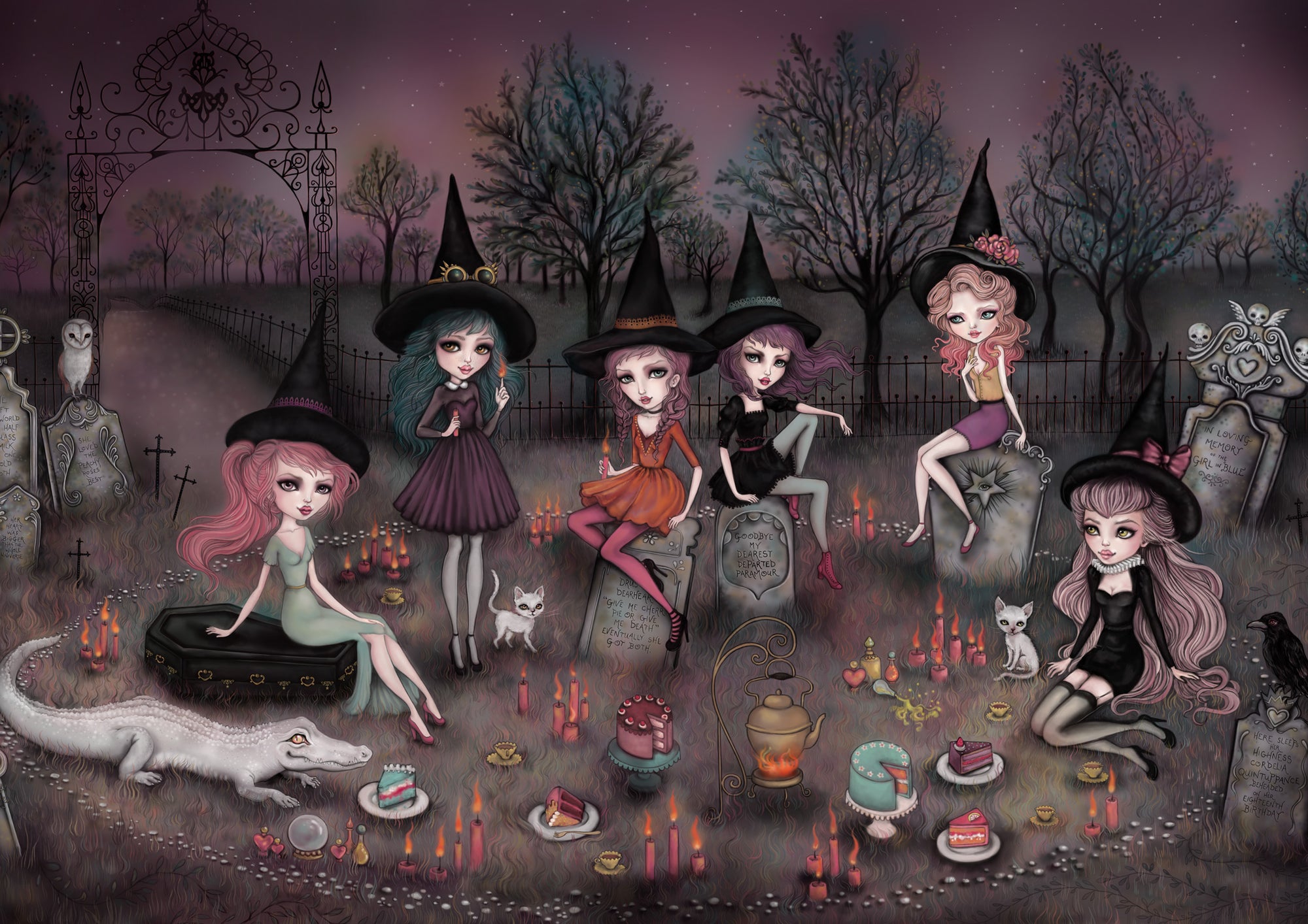 The Graveyard Girls - Fine Art Print