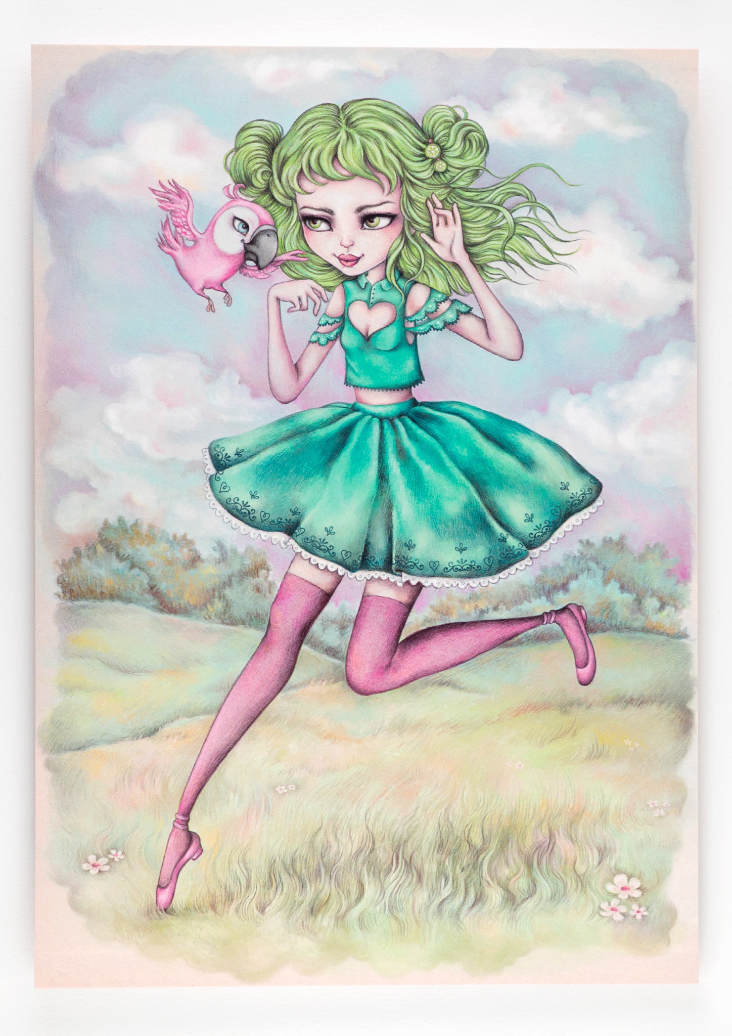 Green Ballerina - Mini Print