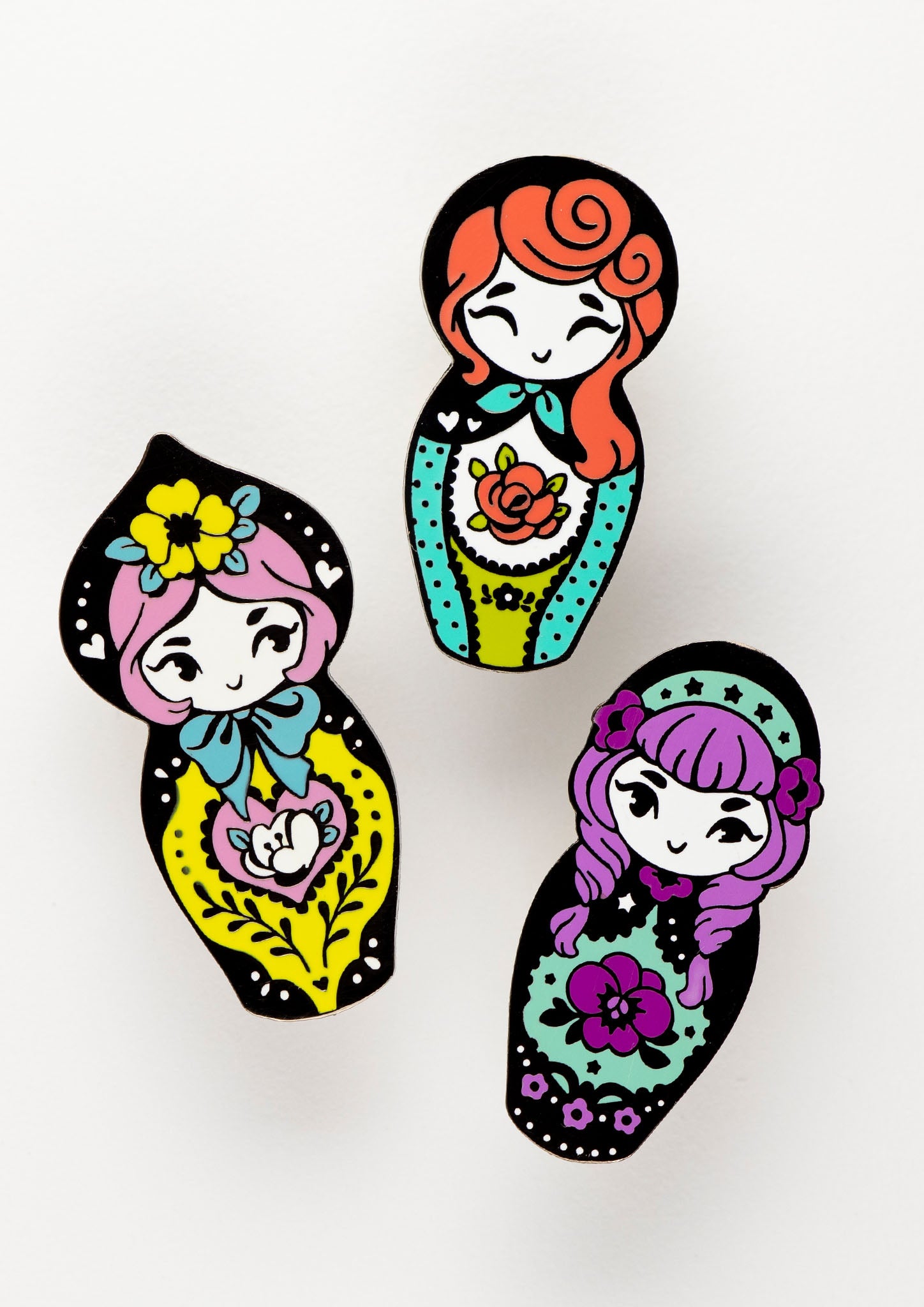 Matryoshka Enamel Pins